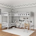 Dorel Living Dorel Living DL8794W Living Clearwater Triple Bunk Bed; White DL8794W